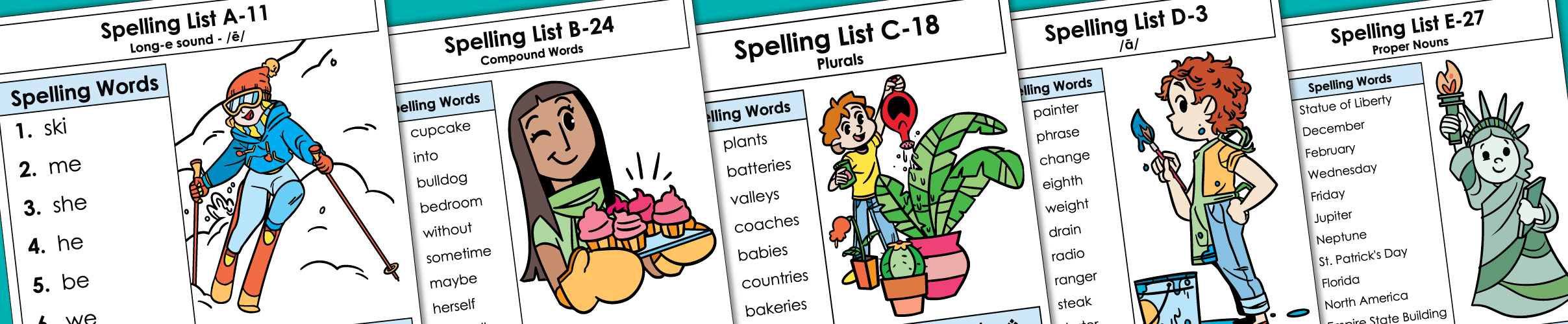 Spelling Lists and Worksheets