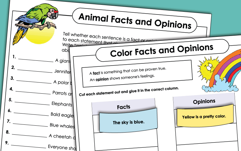 Fact and Opinion Worksheets