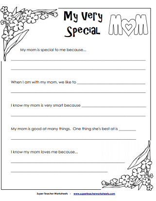 Mother's Day Printable Worksheets
