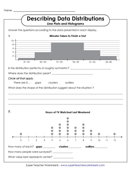 aDescribing Data Distributions with Line Plots & Histograms