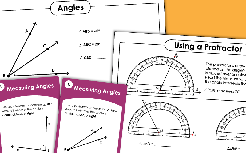 Measuring Angles Worksheets