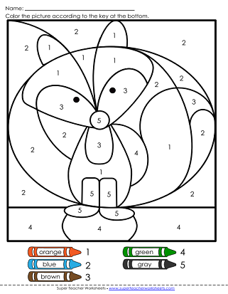 Printable Color By Number Activity