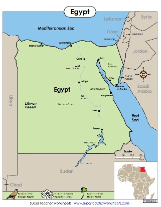 Egypt Printable Map