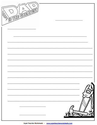Father's Day Worksheets (Letter)