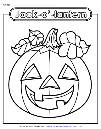Halloween Coloring Worksheets 