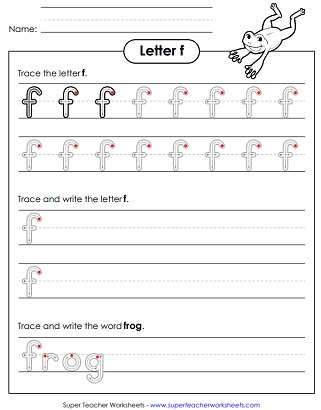 Trace and Print Worksheet