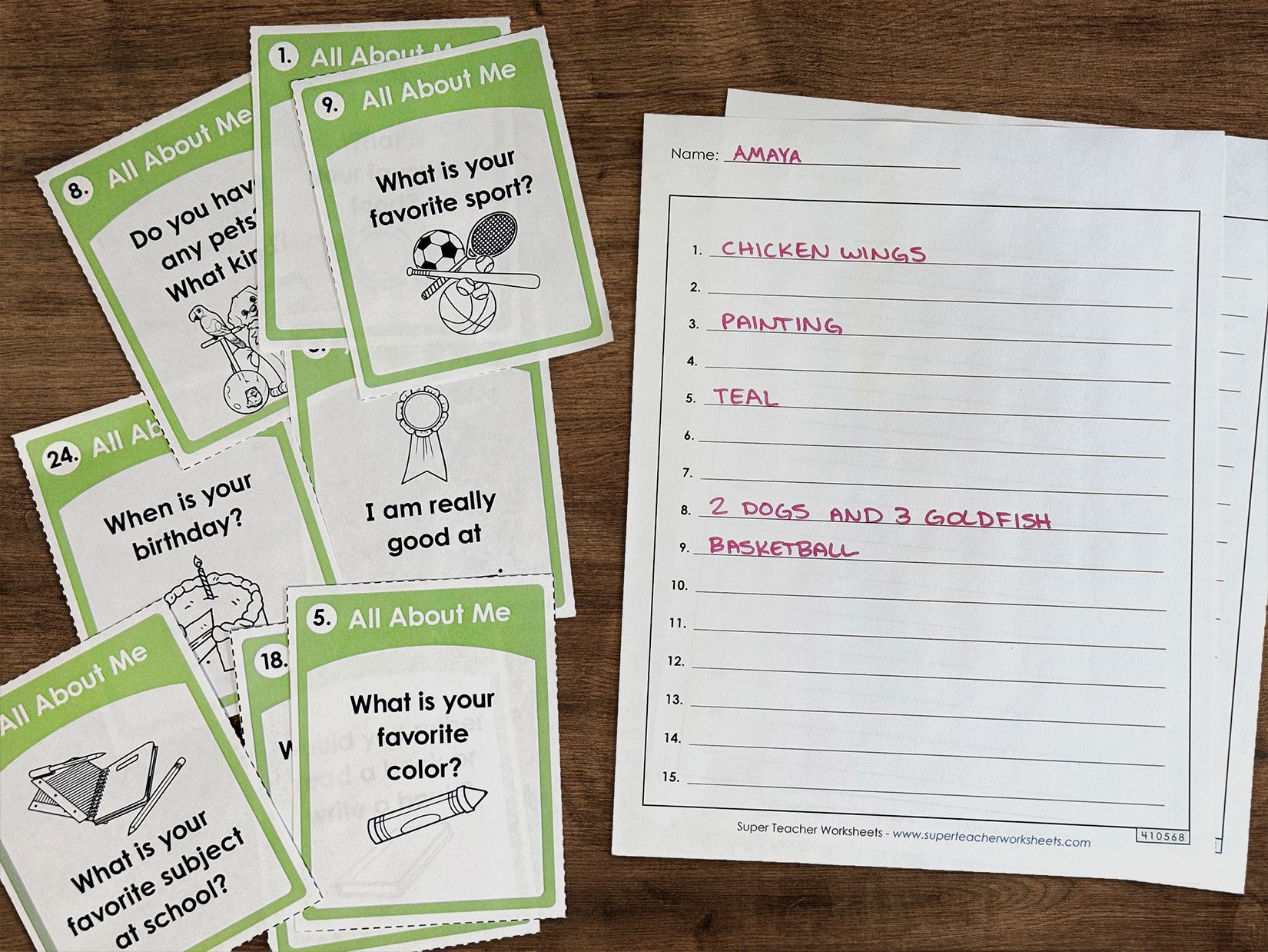 Classroom ice breakers