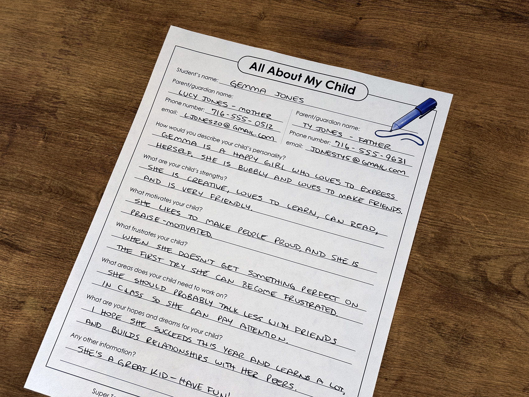 All About Me Activities