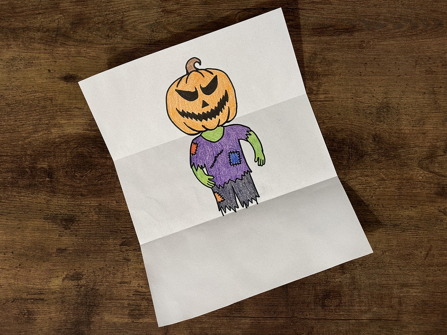 Creative Creatures Halloween Class Activity: Step 3 Draw Body