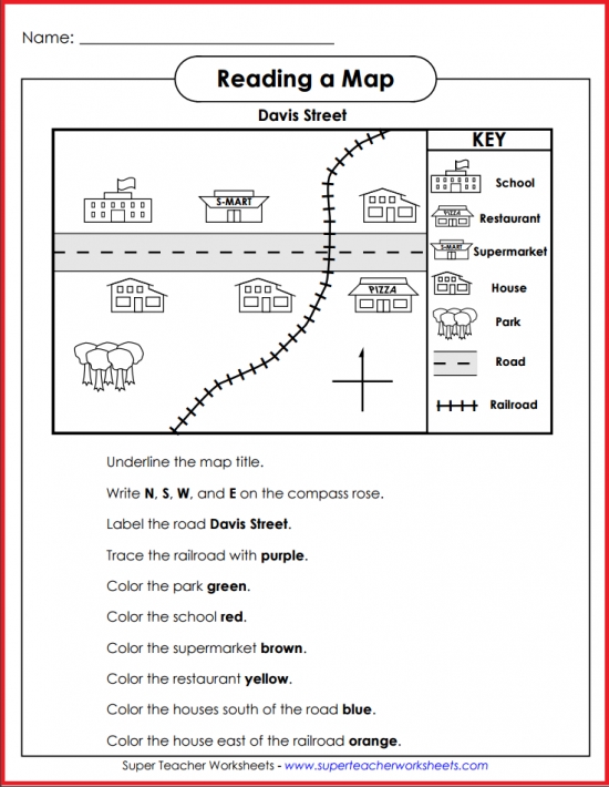 Basic Map Skills - Davis Street Activity