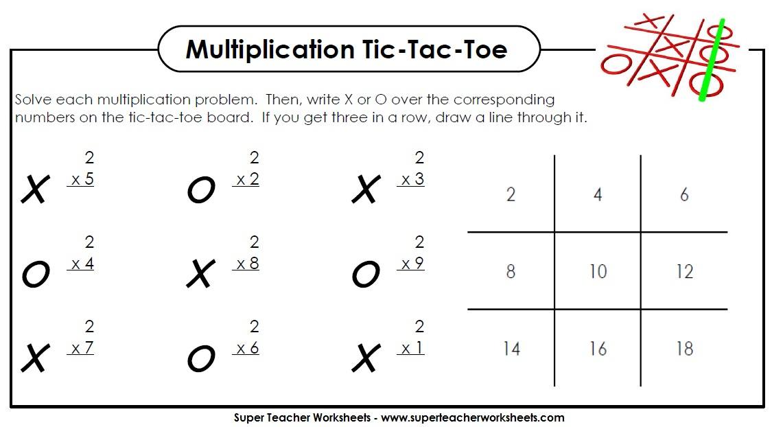 Multiplication Tic-Tac-Toe - Math For Love
