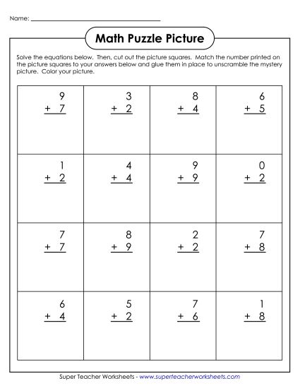 100 Days Math - 100 Days - Addition (Basic) (Printable PDF Worksheet)