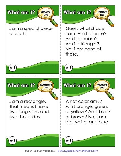 1st Grade - A1 - Flag (Printable PDF Worksheet)