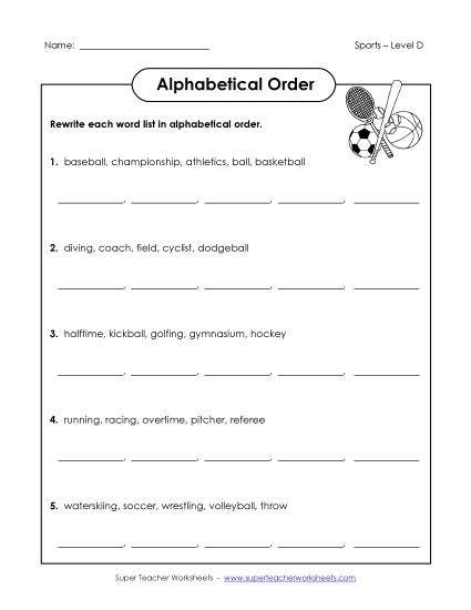 ABC Order - ABC Order Groups (Printable PDF Worksheet)
