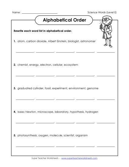 ABC Order - ABC Order Groups (Printable PDF Worksheet)