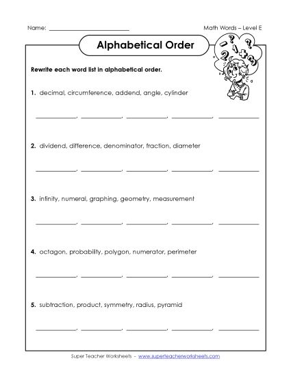 ABC Order - ABC Order Groups (Printable PDF Worksheet)