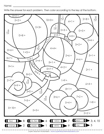 Math Mystery Pictures - Addition Mystery Picture: Lanterns (Printable PDF Worksheet)