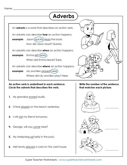 Adverb Worksheets - Adverb Worksheet (Printable PDF Worksheet)