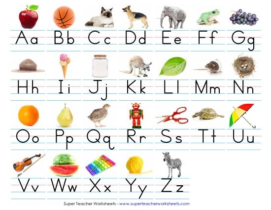 Alphabet Anchor Charts - Alphabet (Full Color) (Printable PDF Worksheet)