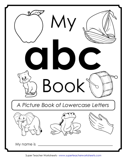 Games & Flashcards - Alphabet Picture Book (Lower Case Letters) (Printable PDF Worksheet)
