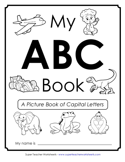 Games & Flashcards - Alphabet Picture Book (Upper Case Letters) (Printable PDF Worksheet)