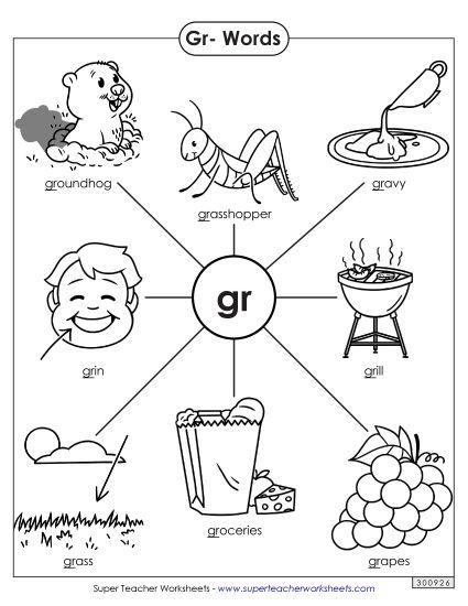 Worksheets - Anchor Chart (Gr- Words) (Printable PDF Worksheet)