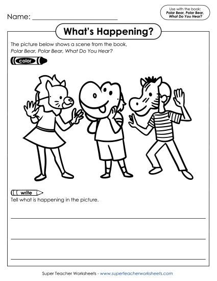Writing Activities - Animal Mask Kids (Printable PDF Worksheet)