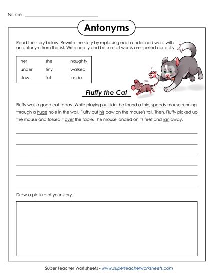 Antonyms - Antonyms 2 (Printable PDF Worksheet)
