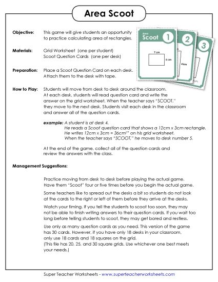 Math - Area (Printable PDF Worksheet)