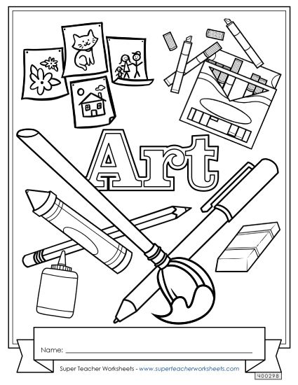 Folder & Binder Covers - Art (Printable PDF Worksheet)