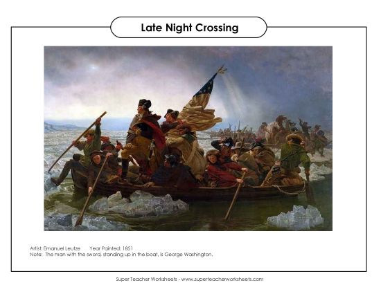 Worksheets and Activities - Artwork Analysis: Crossing the Delaware River (Printable PDF Worksheet)