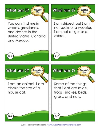 2nd Grade - B7 - Skunk (Printable PDF Worksheet)