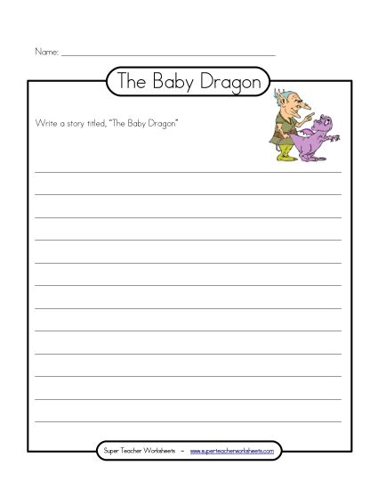 Baby Dragon (Printable PDF Worksheet)