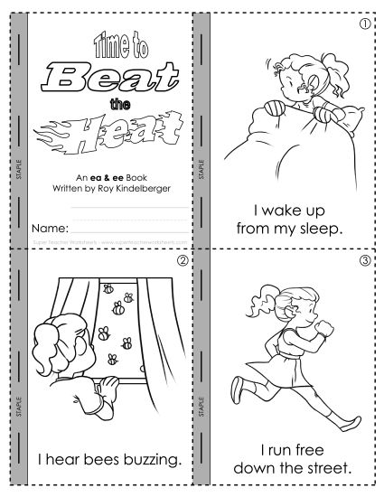 Vowel Digraphs - Beat the Heat (ea and ee) (Printable PDF Worksheet)