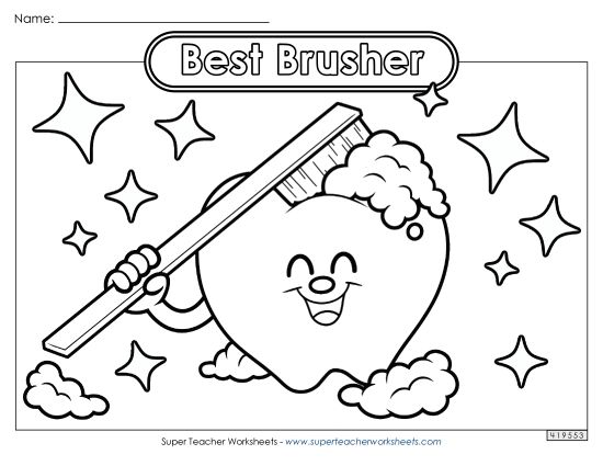 Coloring Pages - Best Brusher (Printable PDF Worksheet)