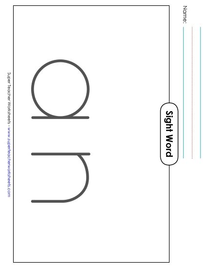 Big Trace: An (Printable PDF Worksheet)