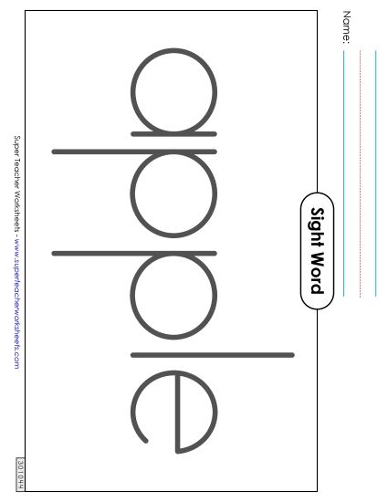 Big Trace: Apple (Printable PDF Worksheet)