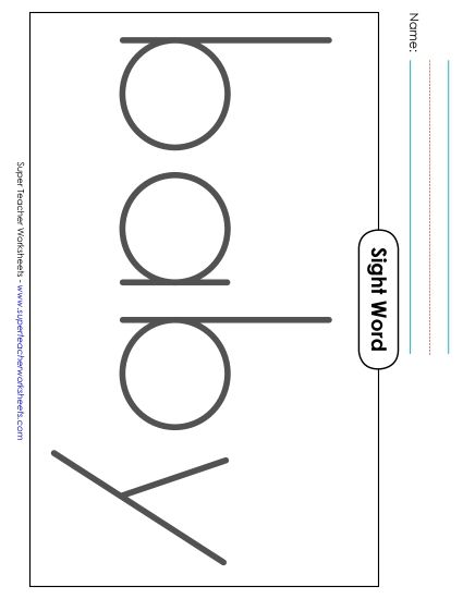 Big Trace: Baby (Printable PDF Worksheet)