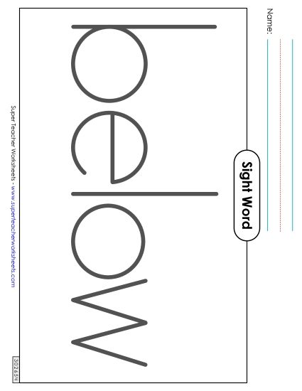 Big Trace: Below (Printable PDF Worksheet)