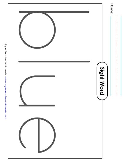 Big Trace: Blue (Printable PDF Worksheet)