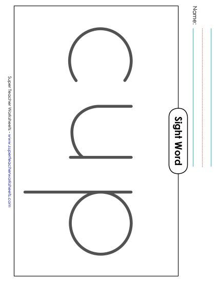 Big Trace: Cup (Printable PDF Worksheet)