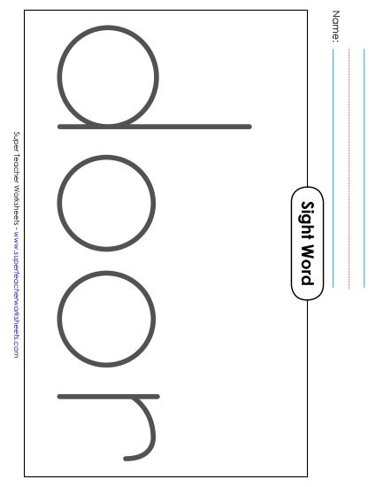 Big Trace: Door (Printable PDF Worksheet)