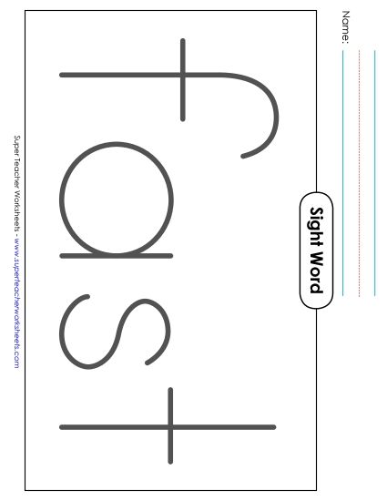 Big Trace: Fast (Printable PDF Worksheet)