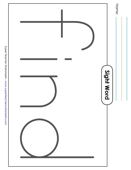 Big Trace: Find (Printable PDF Worksheet)