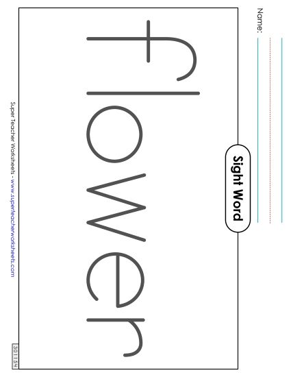 Big Trace: Flower (Printable PDF Worksheet)