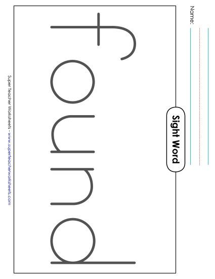 Big Trace: Found (Printable PDF Worksheet)