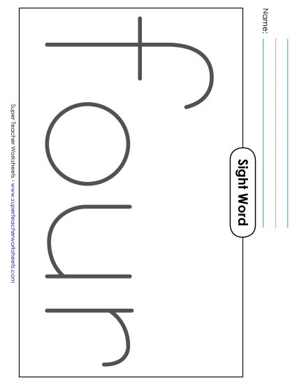 Big Trace: Four (Printable PDF Worksheet)