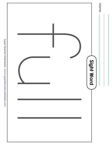 Big Trace: Full (Printable PDF Worksheet)