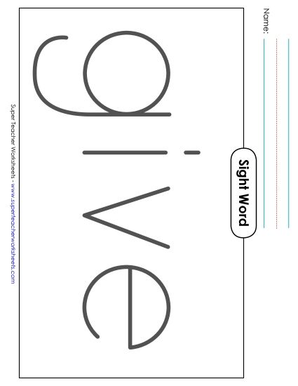 Big Trace: Give (Printable PDF Worksheet)