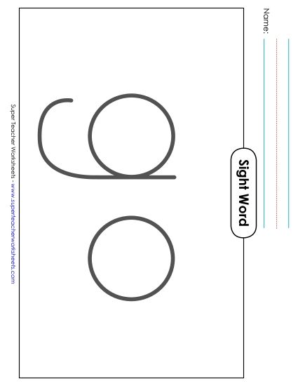 Big Trace: Go (Printable PDF Worksheet)